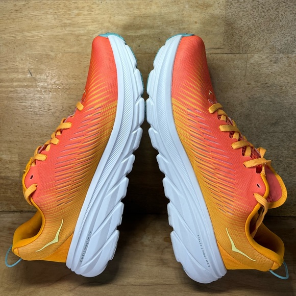 Hoka One One Rincon 3 Womens Sz 8 Running Shoes Sneakers Orange Yellow - Picture 6 of 12